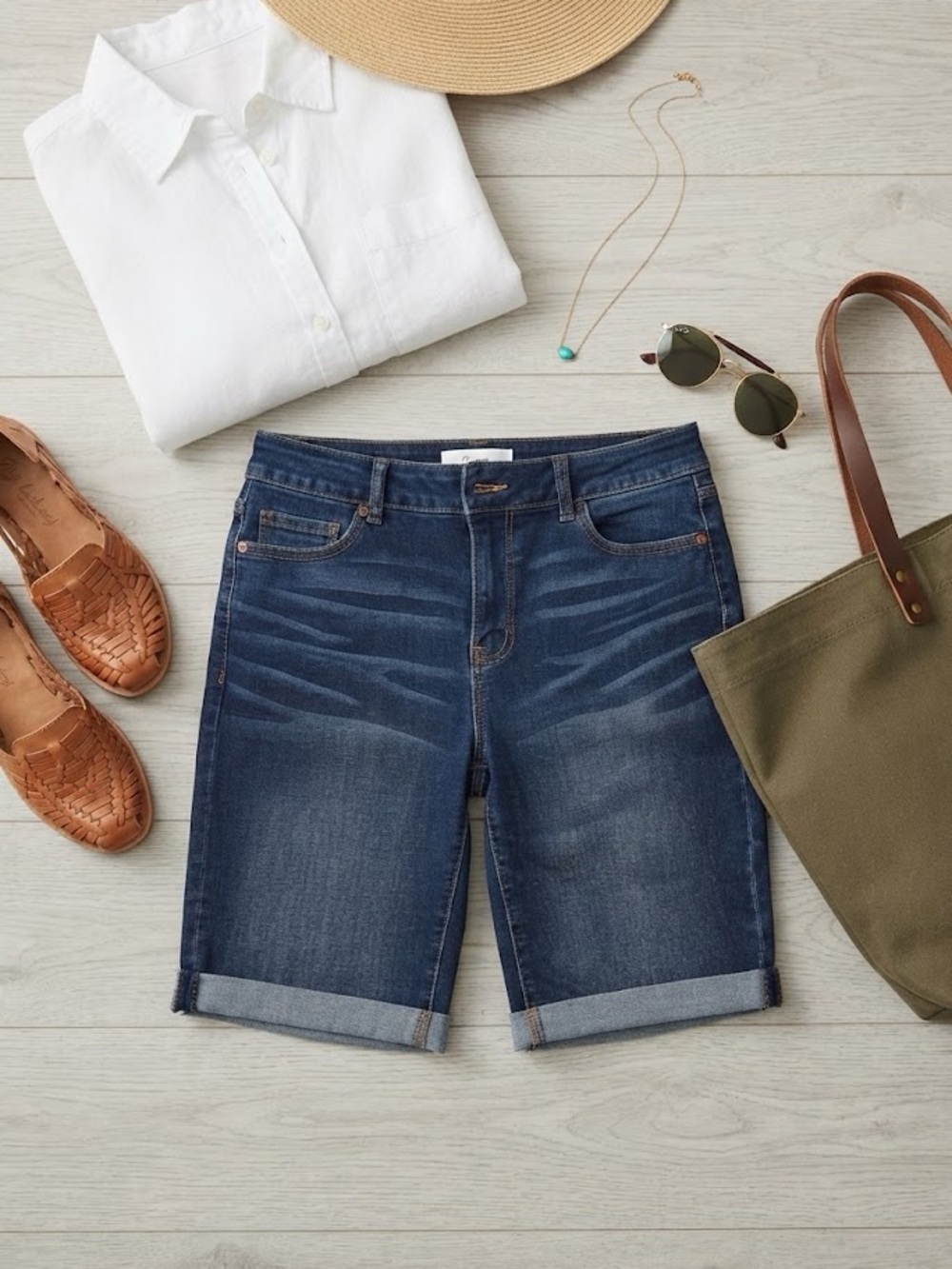 d. jeans Dark Blue Denim Bermuda Shorts
